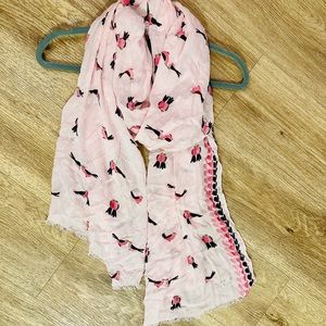 Kate Spade Love Birds Oblong pink Fall Scarf